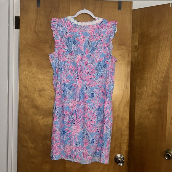 lilly pulitzer joan tunic dress celestial blue
 L new - Picture 8 of 9